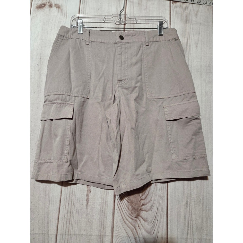 Wild Fable Womens Gray Cargo Shorts High Rise Elastic Back Size M Uniform Camp